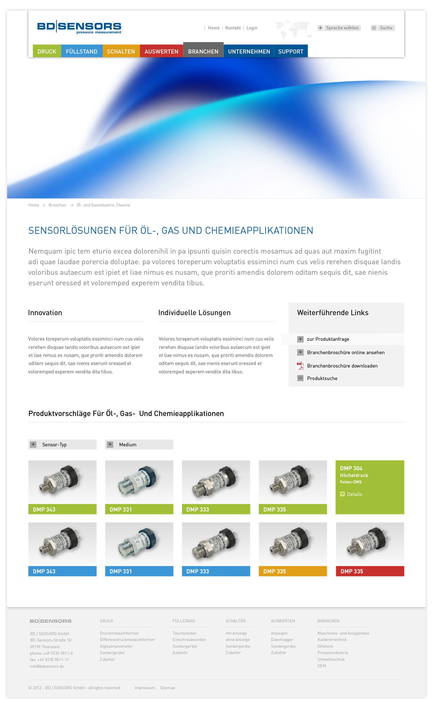 BD-Sensors Website