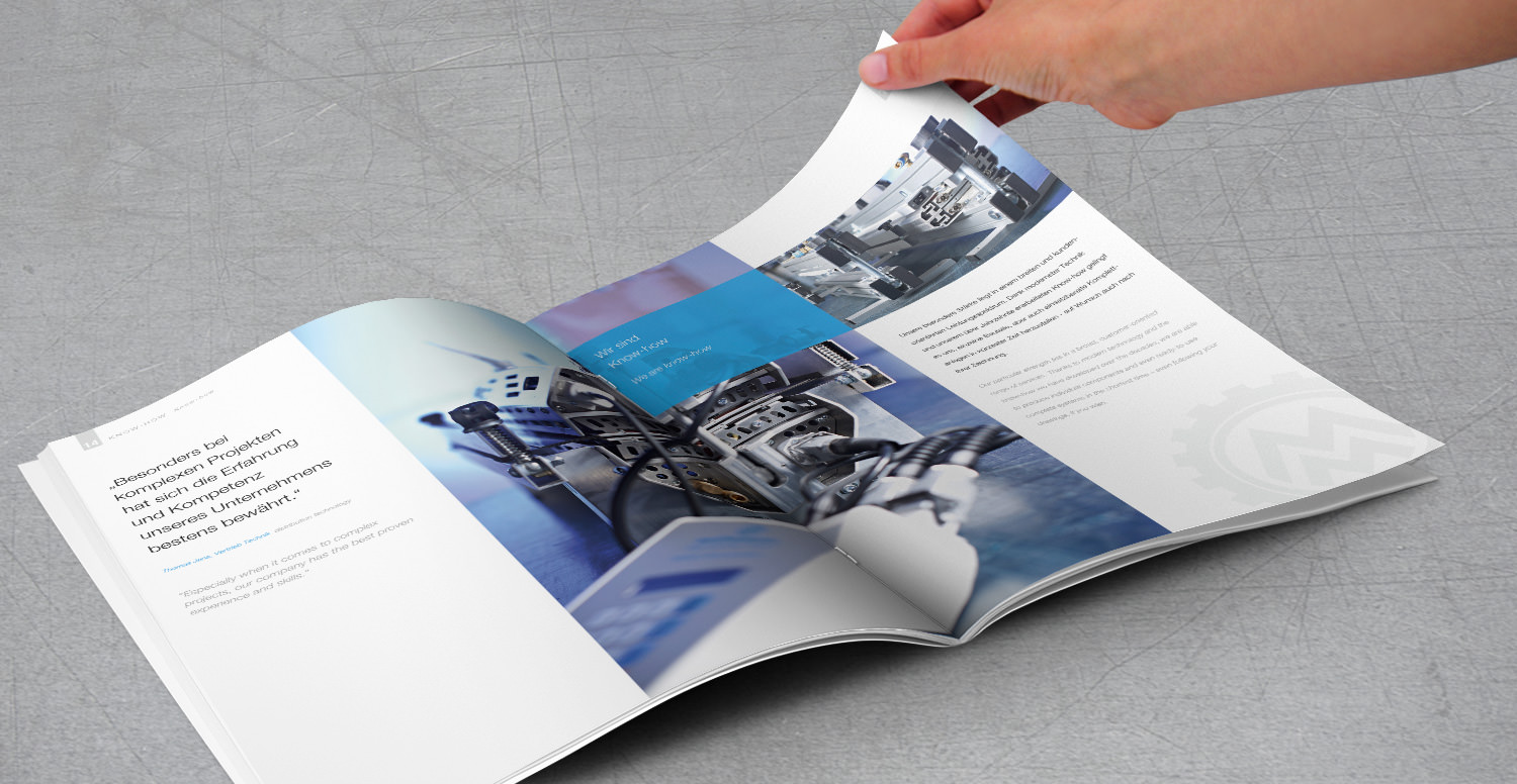 Imagebroschüre der Firma Müssel Maschinenbau