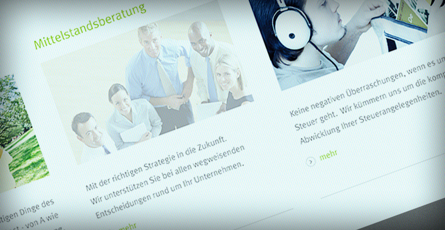 Ausschnitt der Webseite Firma ADIUVIS
